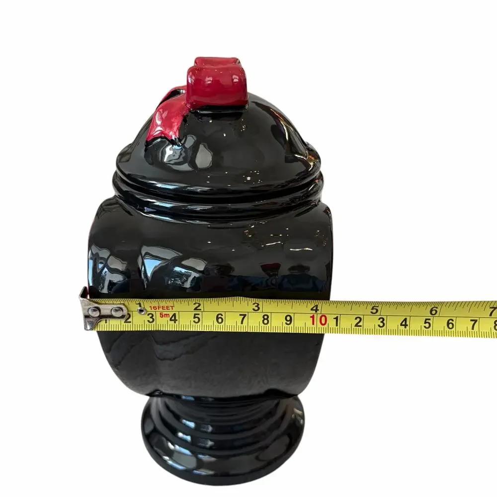 Midnight Spell Love Potion Cookie Jar Halloween Gothic Canister Black & Red NEW